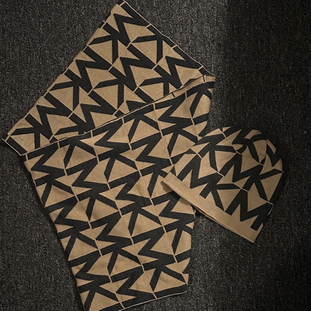 Michael Kors Scarf and Beanie Set